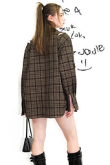 Urban Plaid Oversized Statement Shirt