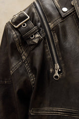 Distressed Rebel Vintage Leather Jacket