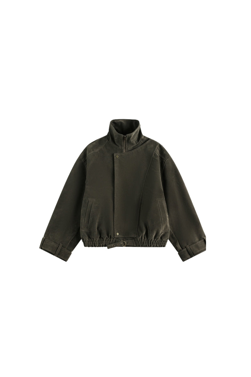 Vintage Suede Biker Oversized Jacket