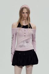 Studded Bubble Mini Skirt