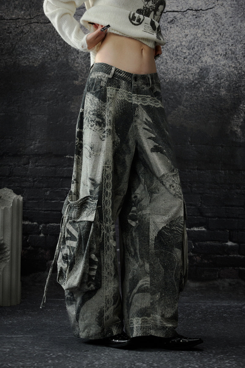 Urban Chaos Printed Cargo Pants