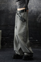 Shadow Script Washed Loose Jeans