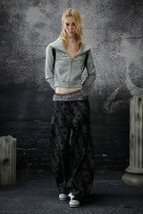 Playful Dual-Spirit Hoodie Jacket - Gray