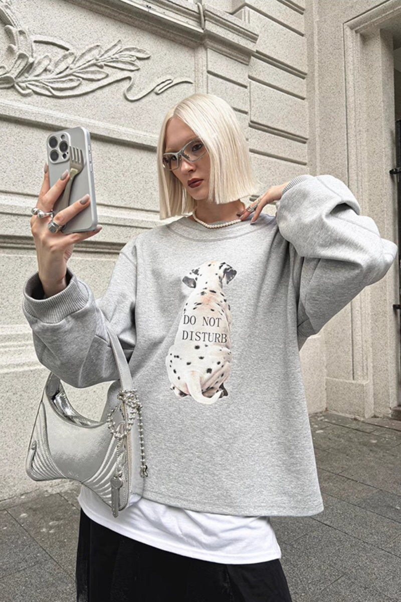 Silent Companion Dalmatian Sweatshirt-Gray