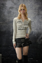 Belted Edge Leather Skirt