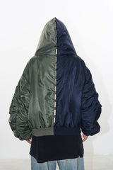 Dual-Tone Rebellion Puffer Jacket with Hood