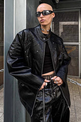 Shadow Armor Oversized Biker Leather Jacket