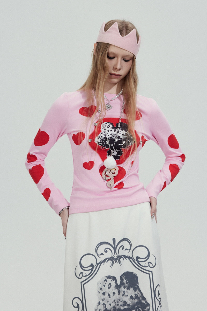 Heart Graphic Slim Top