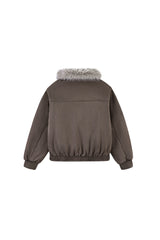 Feral Frost Suede Fur Jacket - Coffee