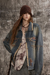 Frayed City Edge Denim Jacket