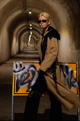 Dual Realm Asymmetrical Trench Coat