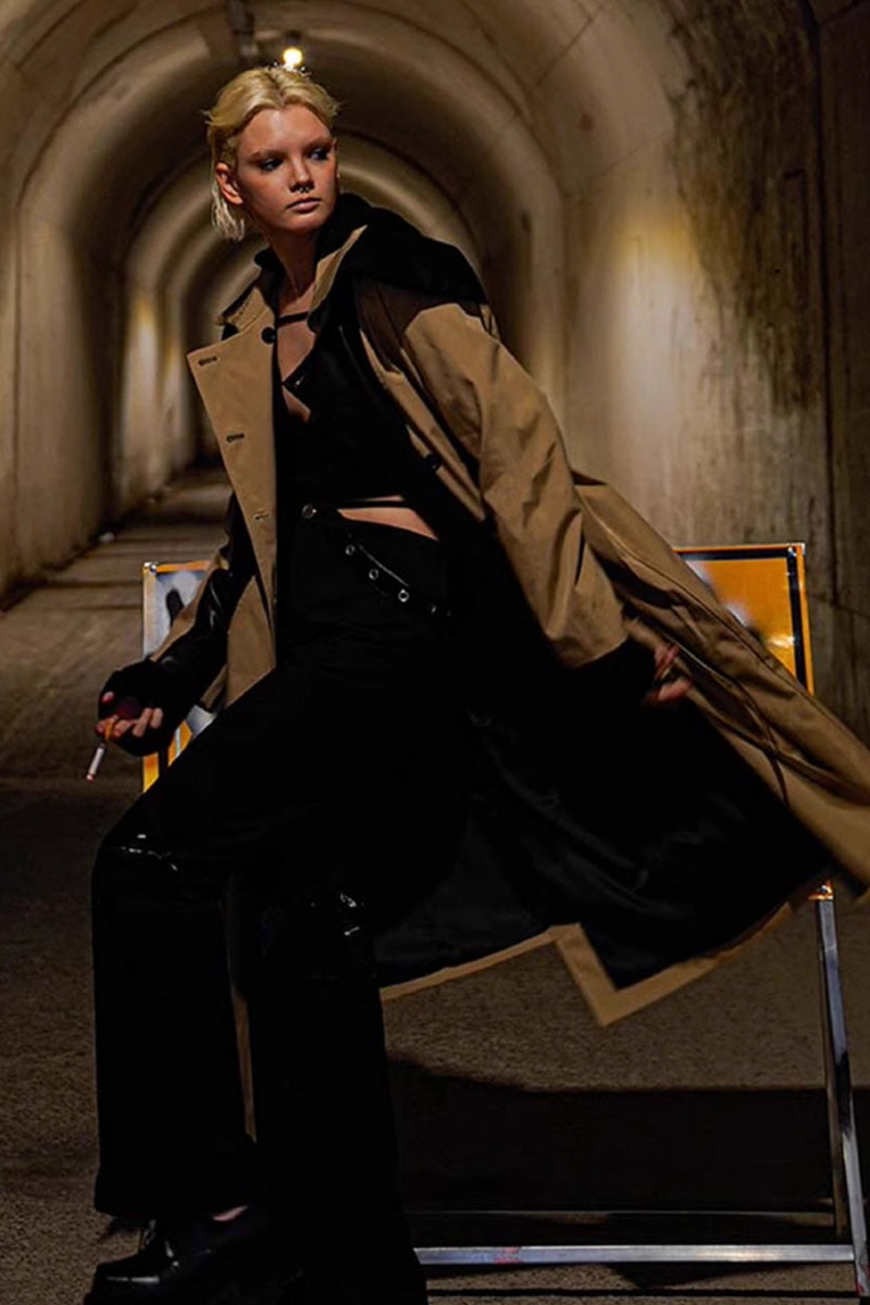 Dual Realm Asymmetrical Trench Coat