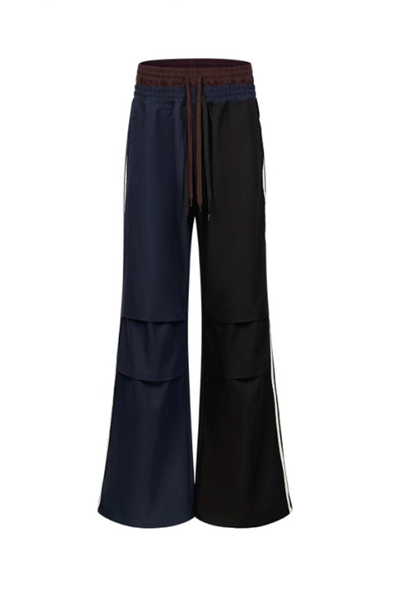 Dual-Tone Double-Layer Statement Pants