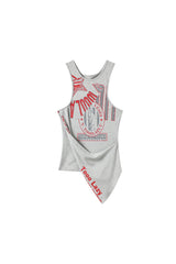 Asymmetric Halter Graphic Top