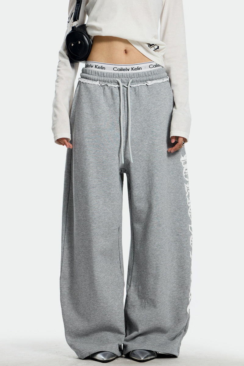Midnight Script Wide-Leg Sweatpants