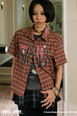 Rebel Plaid Graphic Shirt