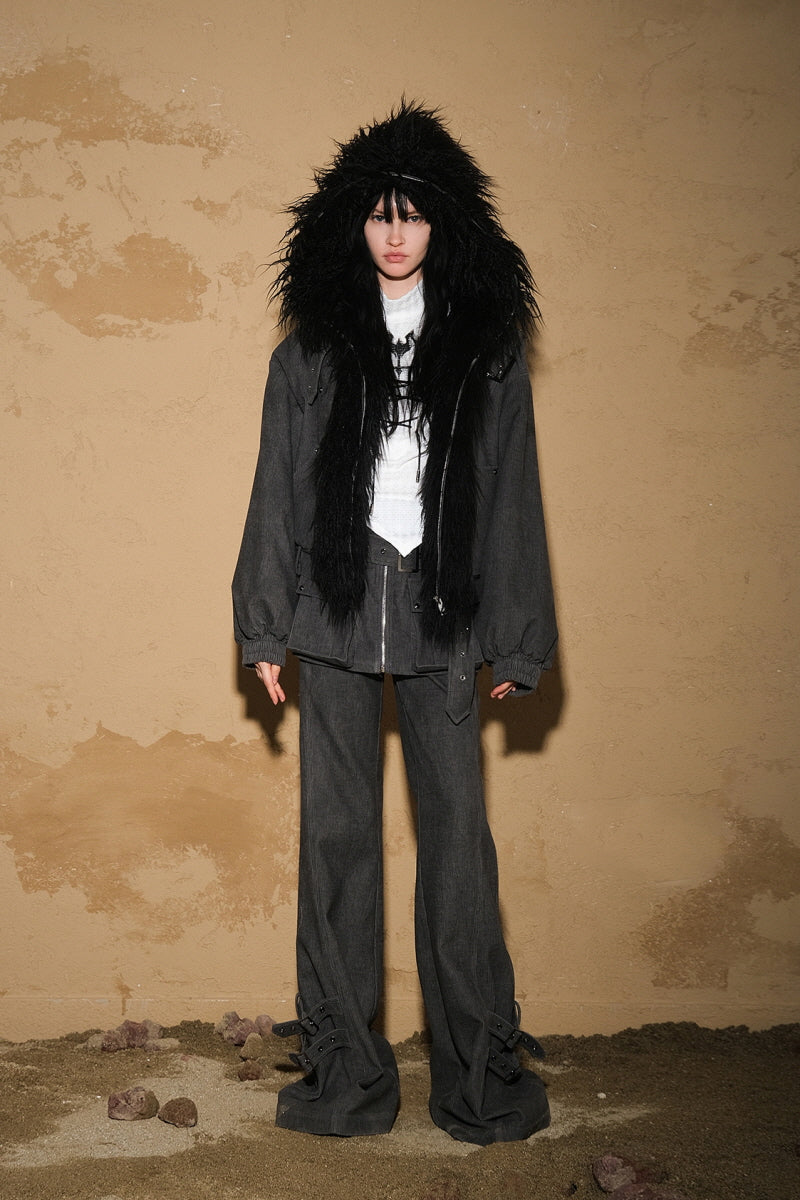 Arctic Edge Faux Fur Hooded Jacket