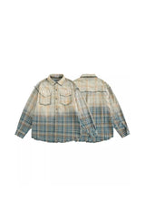 Rust Fade Plaid Overshirt