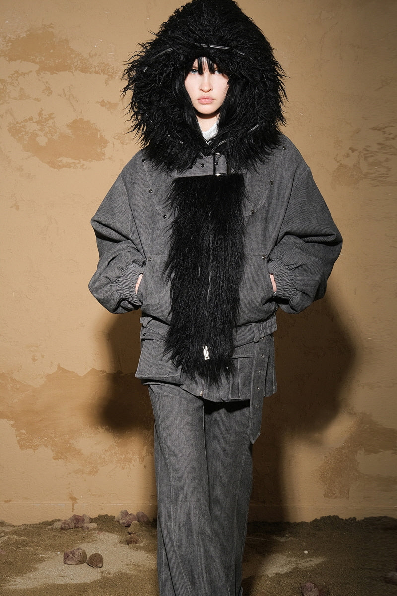 Arctic Edge Faux Fur Hooded Jacket