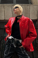 Crimson Frame Leather Jacket