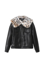 Faux Fur Collar Rebel Jacket