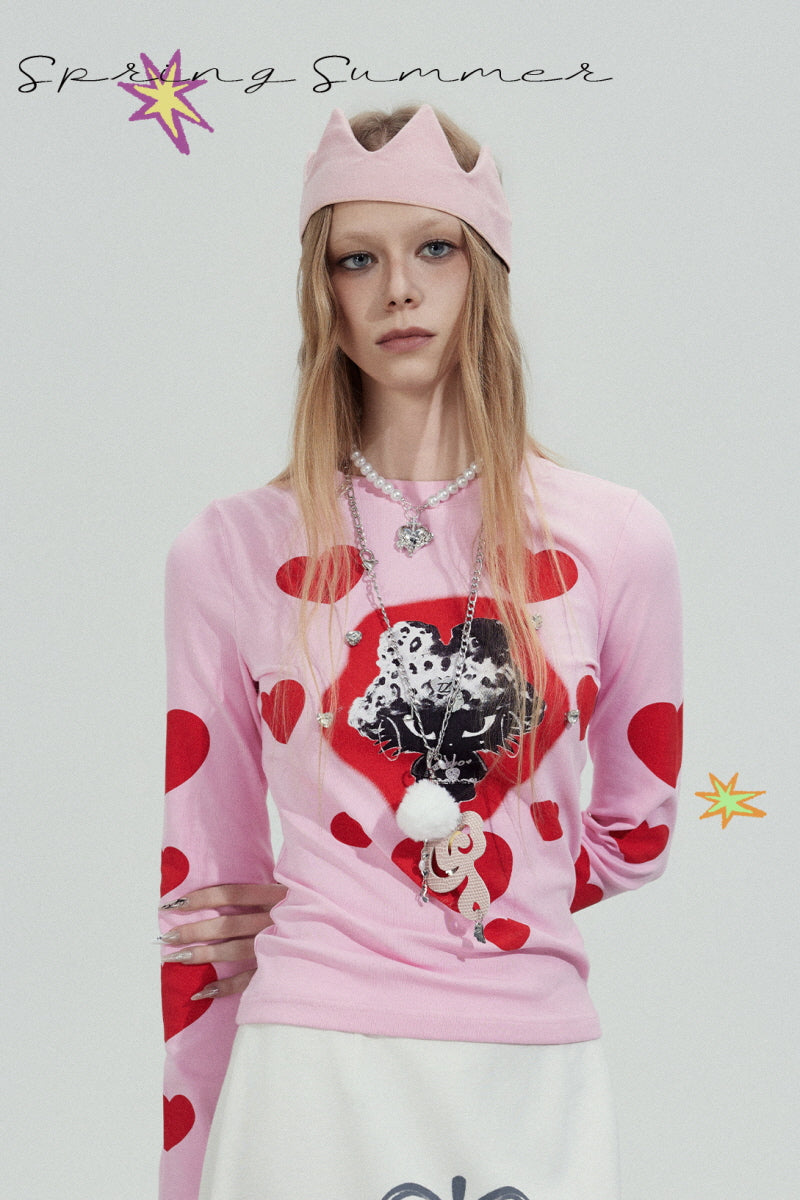 Heart Graphic Slim Top