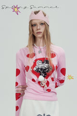 Heart Graphic Slim Top