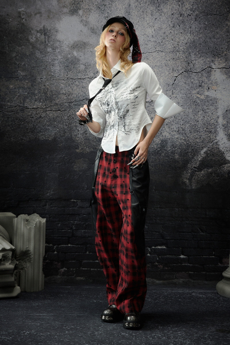 Rebel Plaid Patchwork Pants