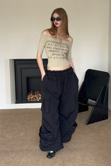 Puff Waist Cargo Pants