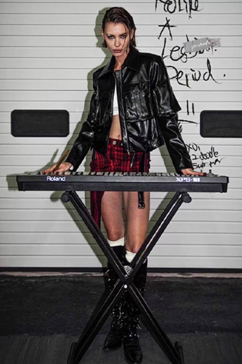 Anarchy Cut Plaid Mini Skirt