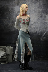 Dual Strap Knit Off-Shoulder Top