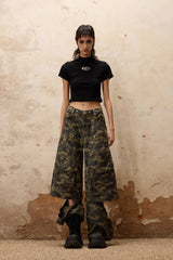 Versatile Camouflage Flow Cargo Pants