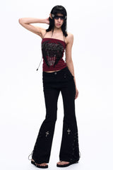 Skull Graphic Tube Top