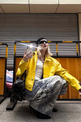 Electric Blaze Yellow Leather Jacket