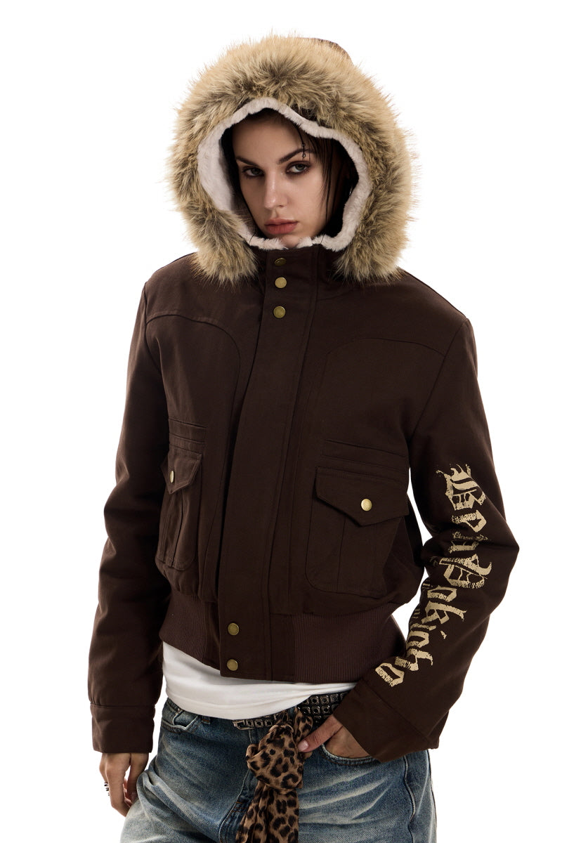 Fur-Trimmed Rebel Hooded Jacket