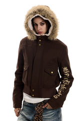 Fur-Trimmed Rebel Hooded Jacket
