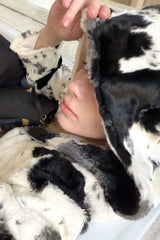 Milk Noise Fur Hoodie