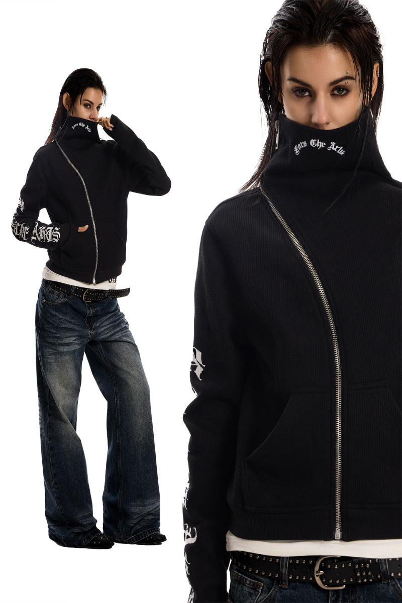 Shadow Axis High-Neck Zip Top