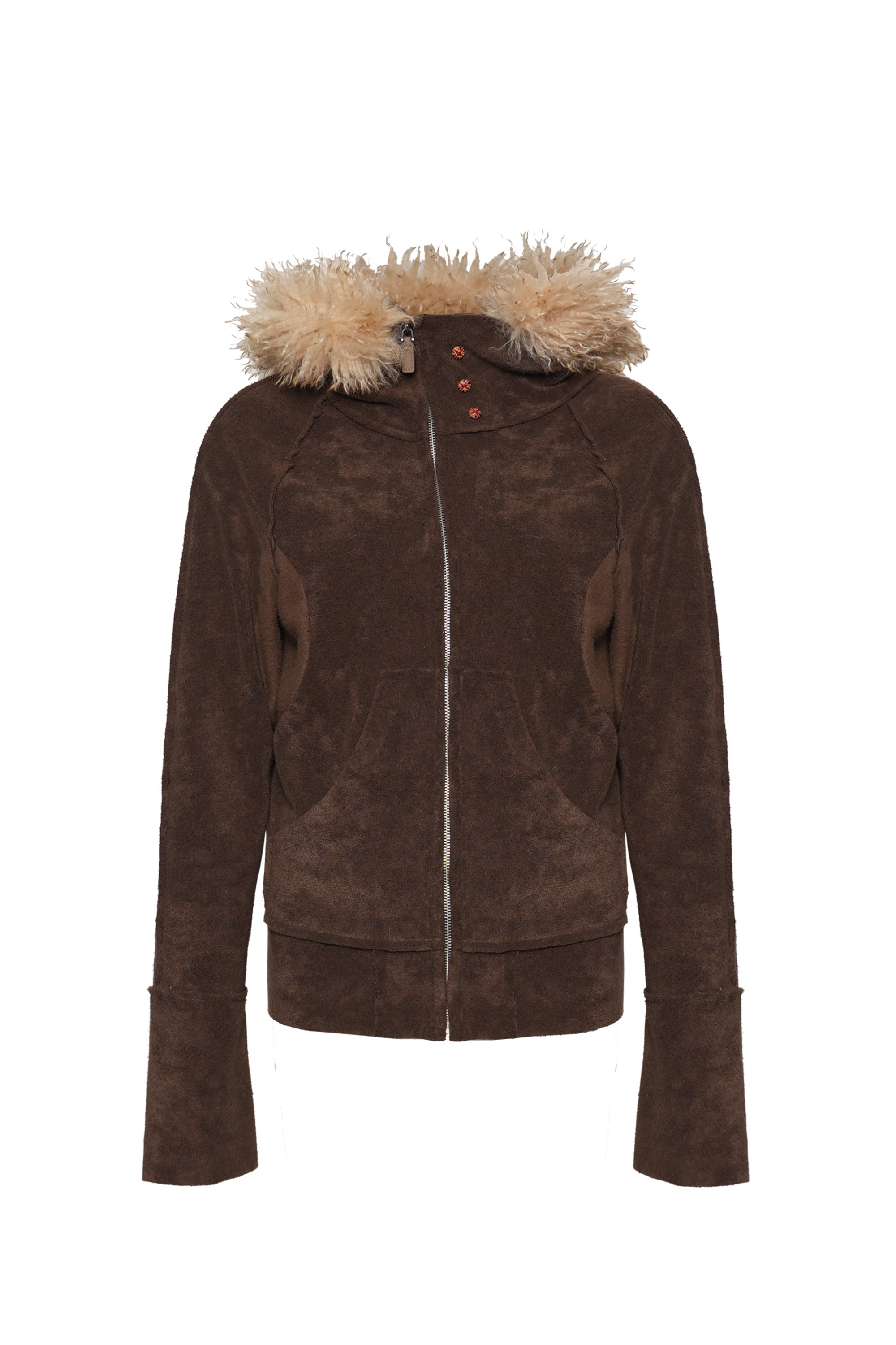 Rustic Warmth Faux Fur Hoodie Jacket