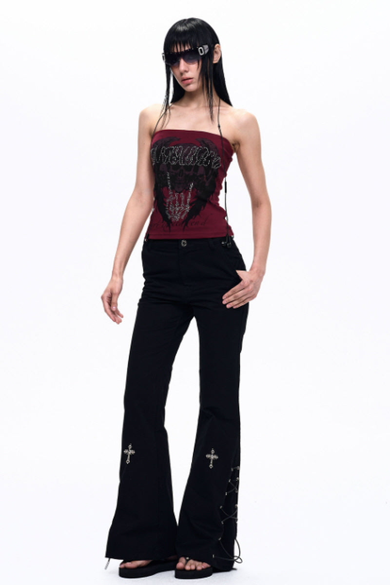 Skull Graphic Tube Top