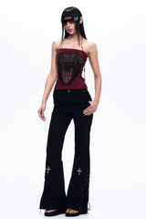Skull Graphic Tube Top