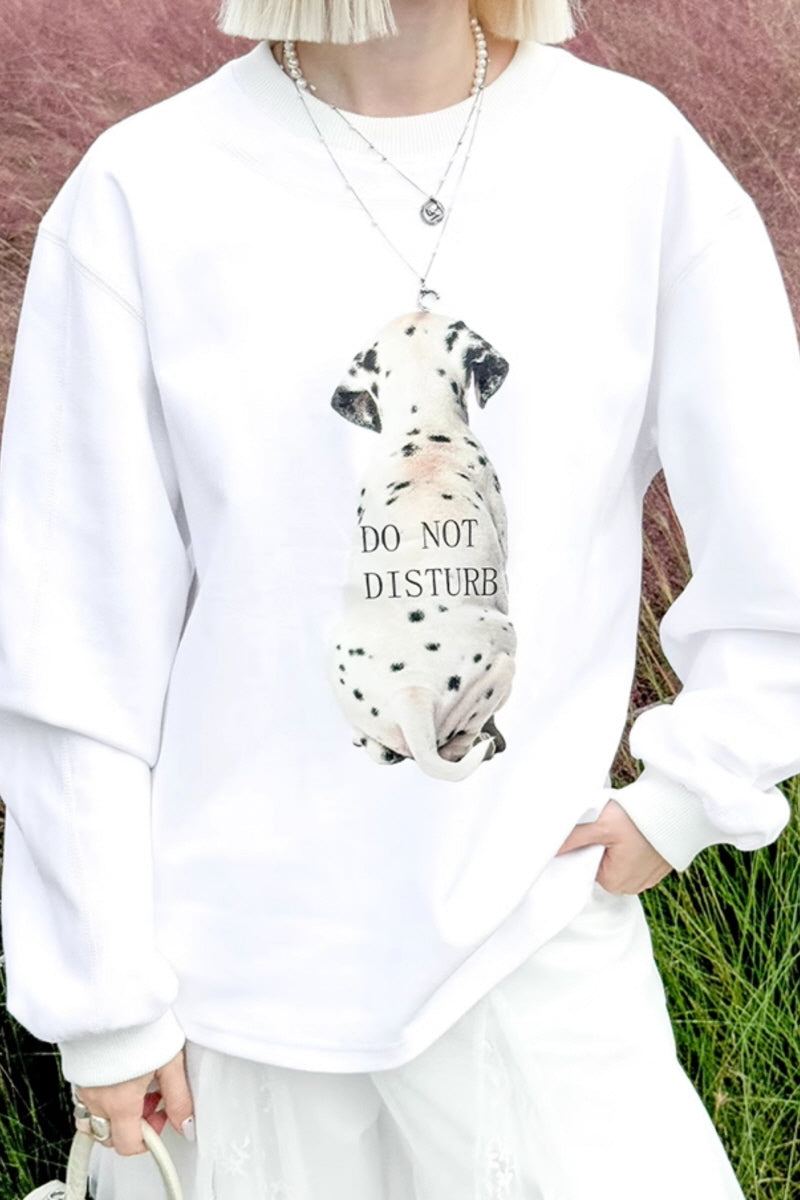 Silent Companion Dalmatian Sweatshirt-White