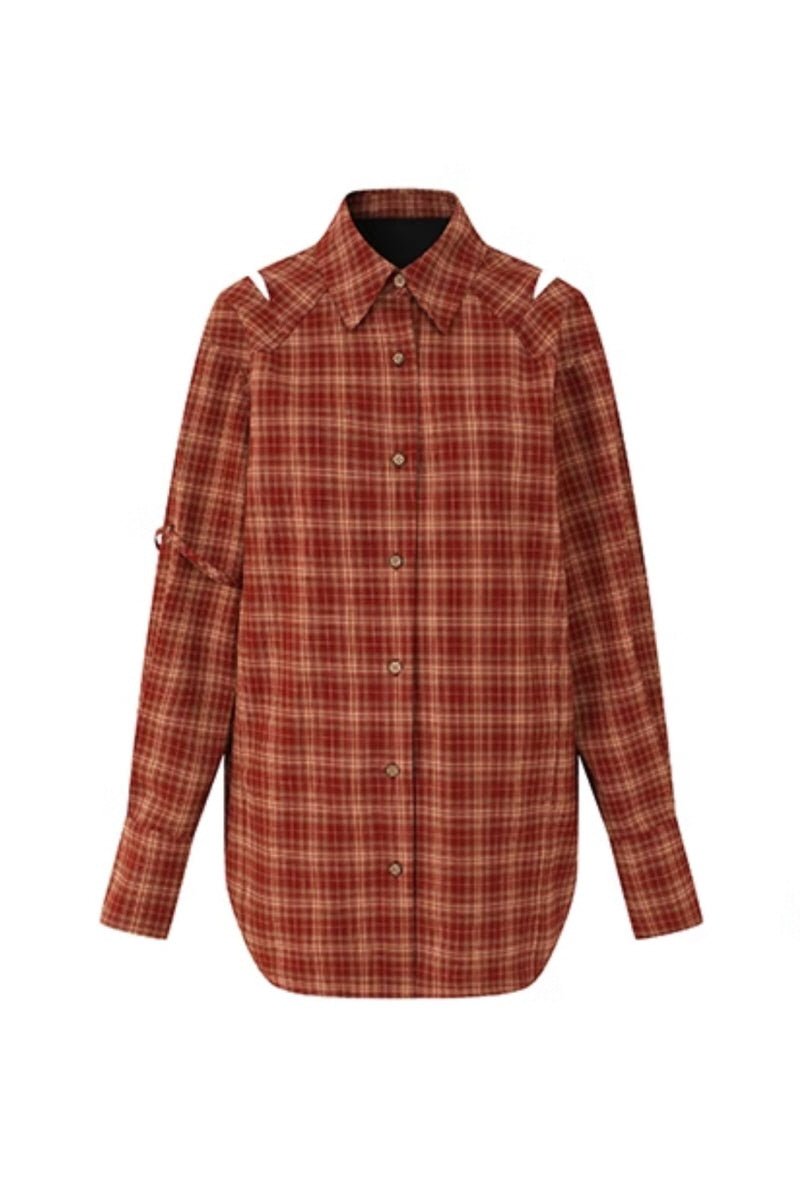 Rustic Rebel Oversized Plaid Shirt