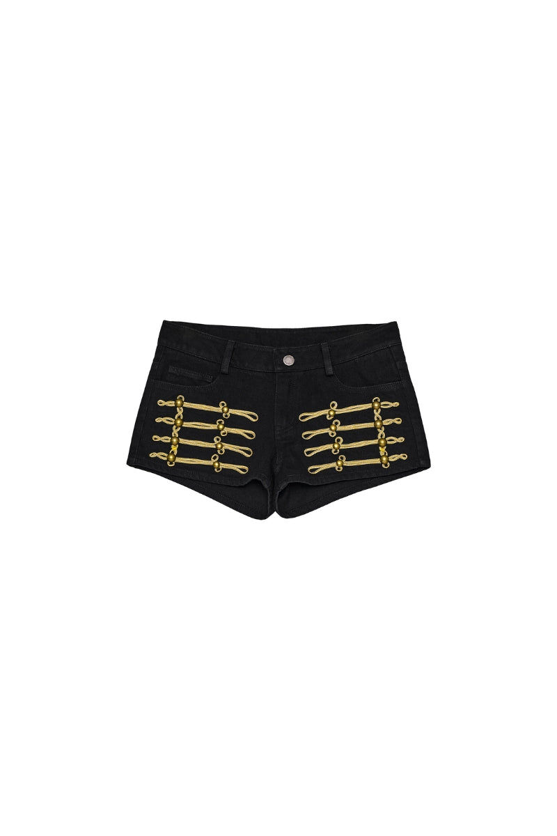 Military Trim Hot Pants
