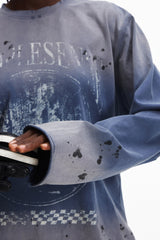 Gradient Wash Graphic Long Sleeve Tee