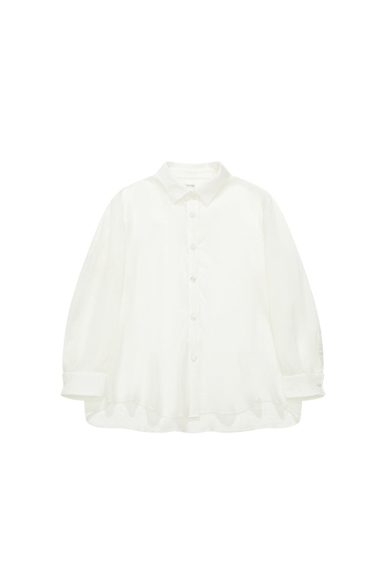 Breezy Veil Oversized Sheer Shirt
