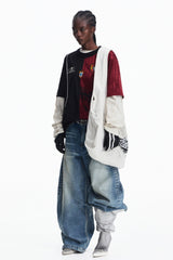 Split Color Soccer Jersey T-Shirt