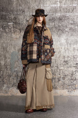 Patchwork Nomad Contrast Texture Jacket