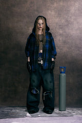 Midnight Rebellion Plaid Hoodie