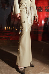 Fringe Embrace Leather Maxi Skirt